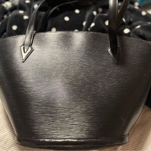 Authentic Louis Vuitton Black Epi Saint Jacques GM tote